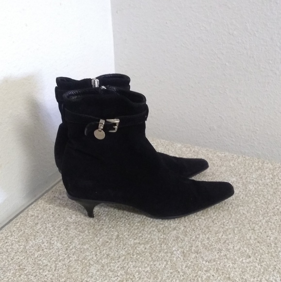 Prada Black Suede Ankle Boots - Picture 8 of 8